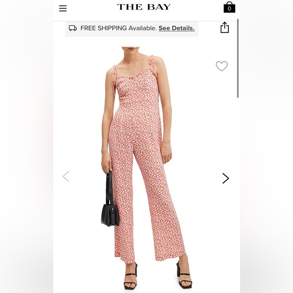 Mango Pants - Mango floral jumpsuit NWT Xs